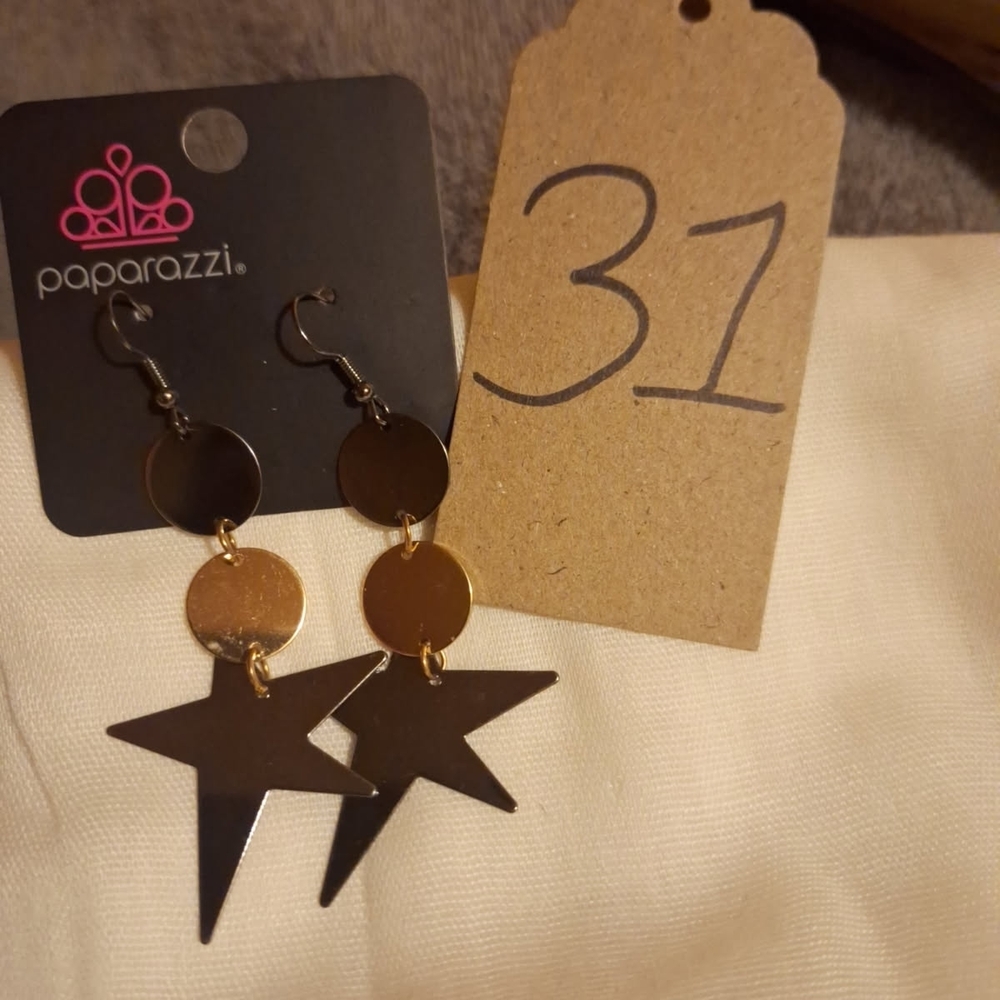 Paparazzi Gold and Silver Dangle Earrings
